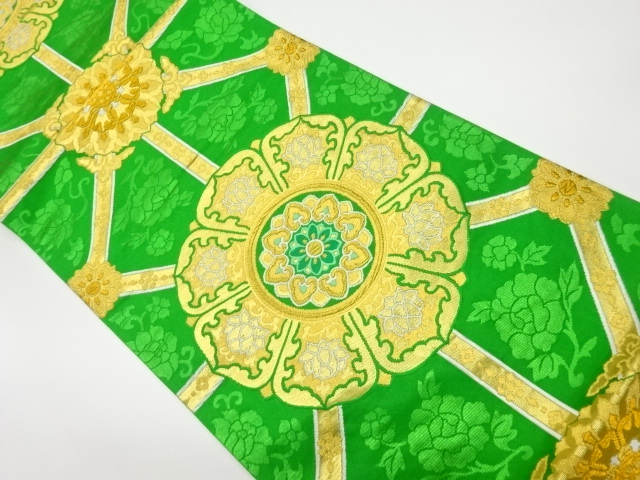 JAPANESE FUKURO OBI / WOVEN FLOWERS